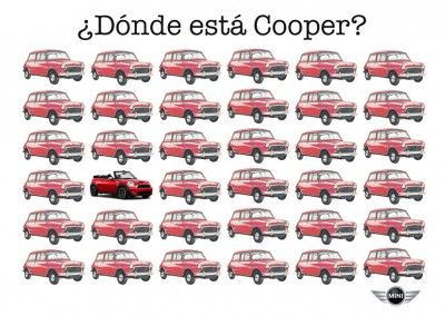 Cartel publicitario Mini Cooper