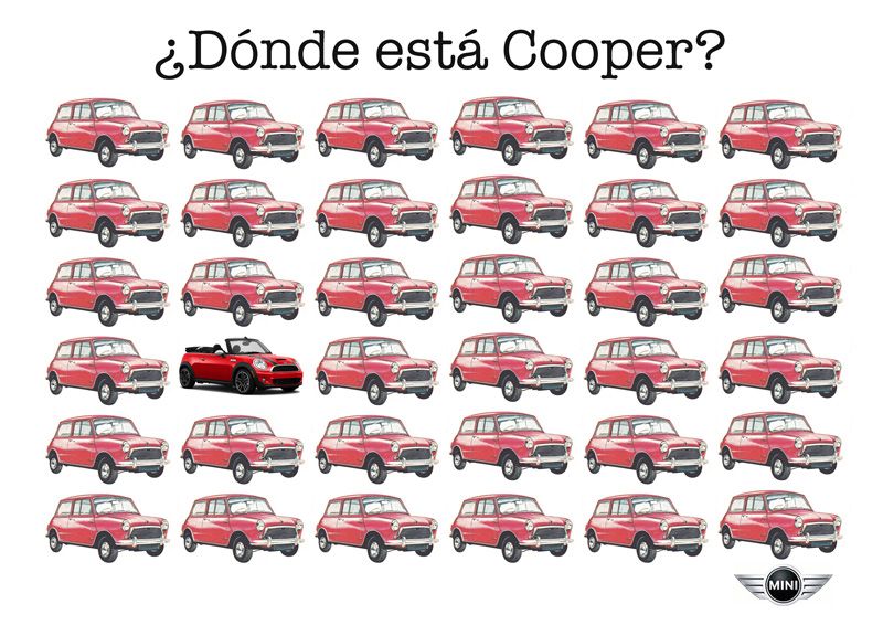 Cartel publicitario Mini Cooper